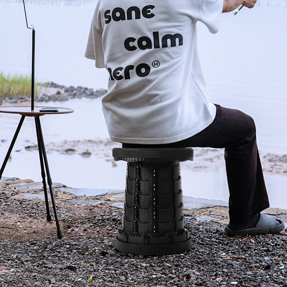 Outdoor Collapsible Stool For Camping | One Size | Black