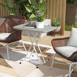 Folding Coffee Table, Height Adjustable Bistro Table | Charcoal Gray