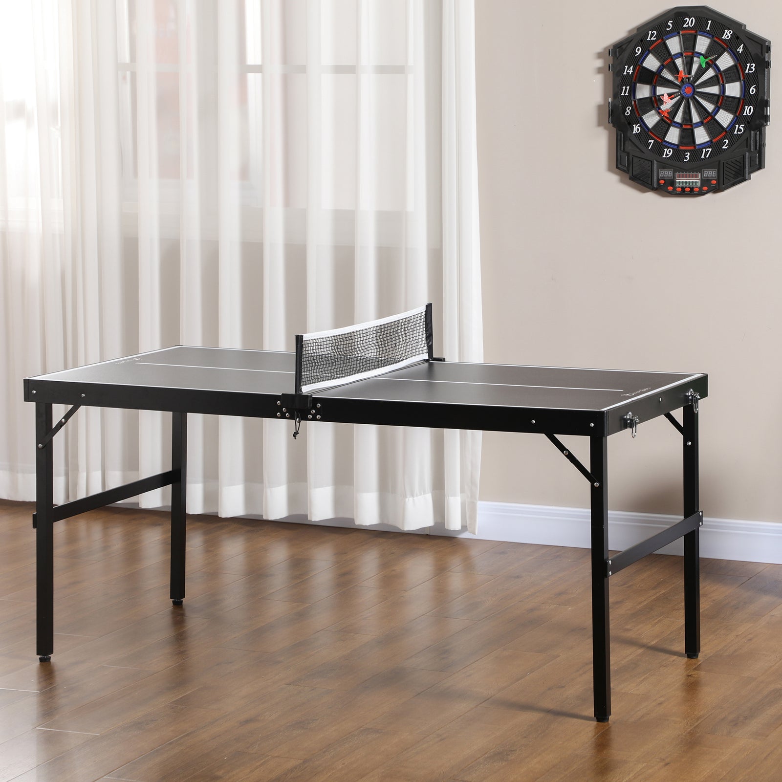 SPORTNOW 5ft Mini Table Tennis Table, Folding Ping Pong Table