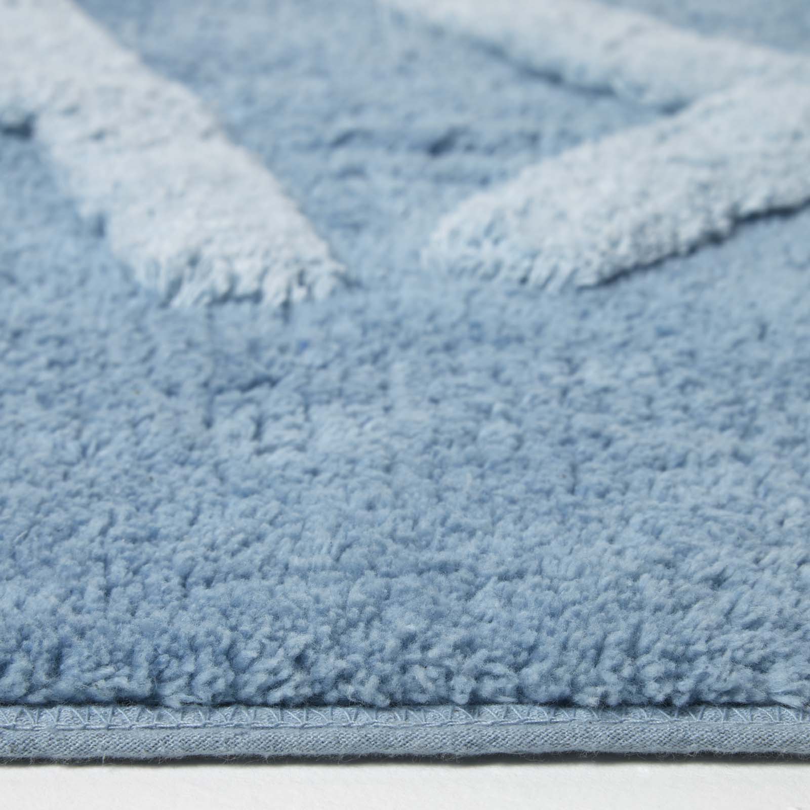 Relax Design Bath Mat 100% Cotton | 50 x 80cm | Blue & White