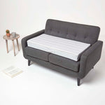 Cotton Orthopaedic Foam 2 Seater Booster Cushion | 50cm x 100cm | Grey & White