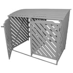 Double Wheelie Bin Storage | Grey