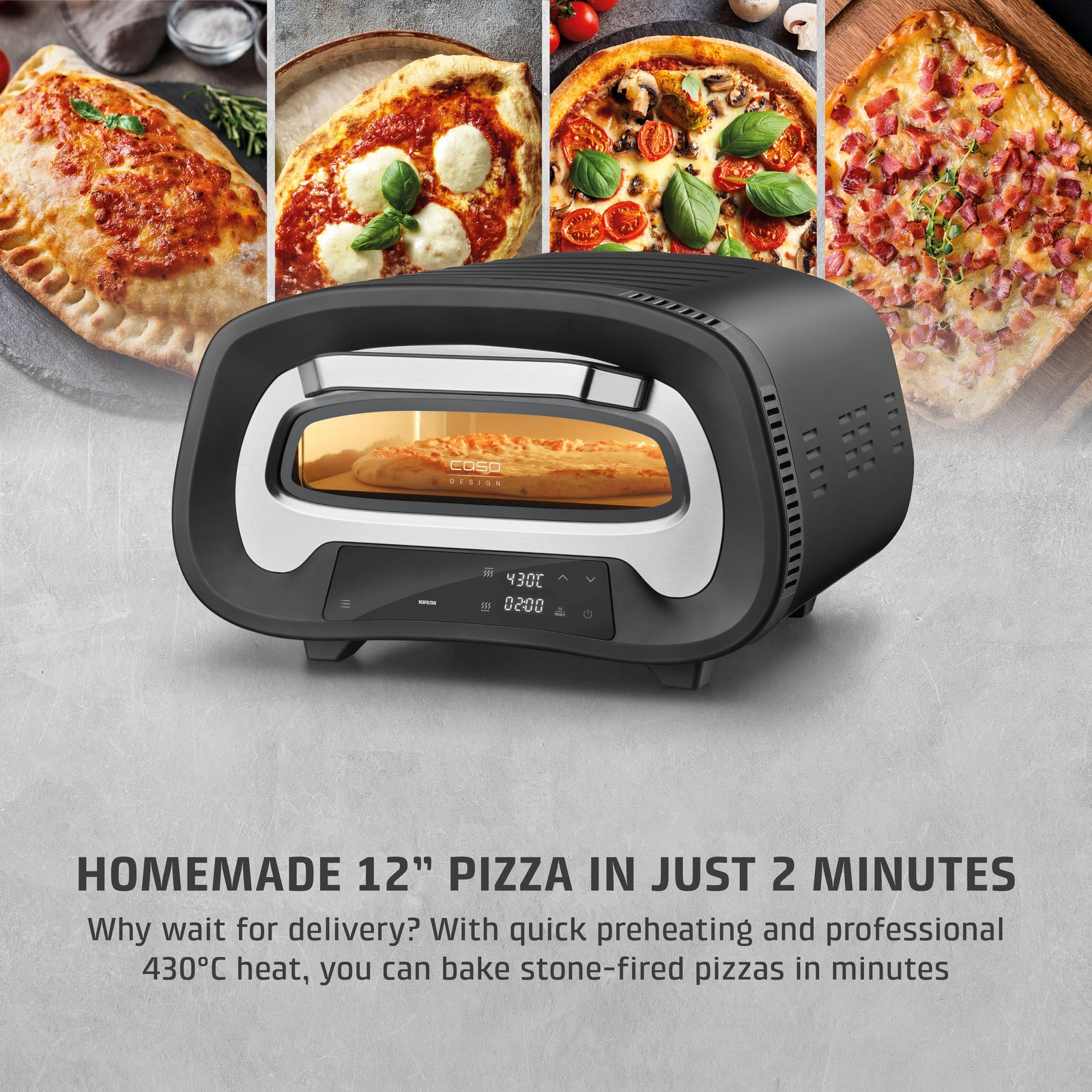 CASO Design Pizzachef 430°  Electric Indoor Pizza Oven
