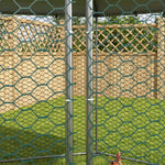 Pawhut Walk-in Chicken Run W/ Cover, For 10-15 Chickens, Hens, Rabbits, Ducks