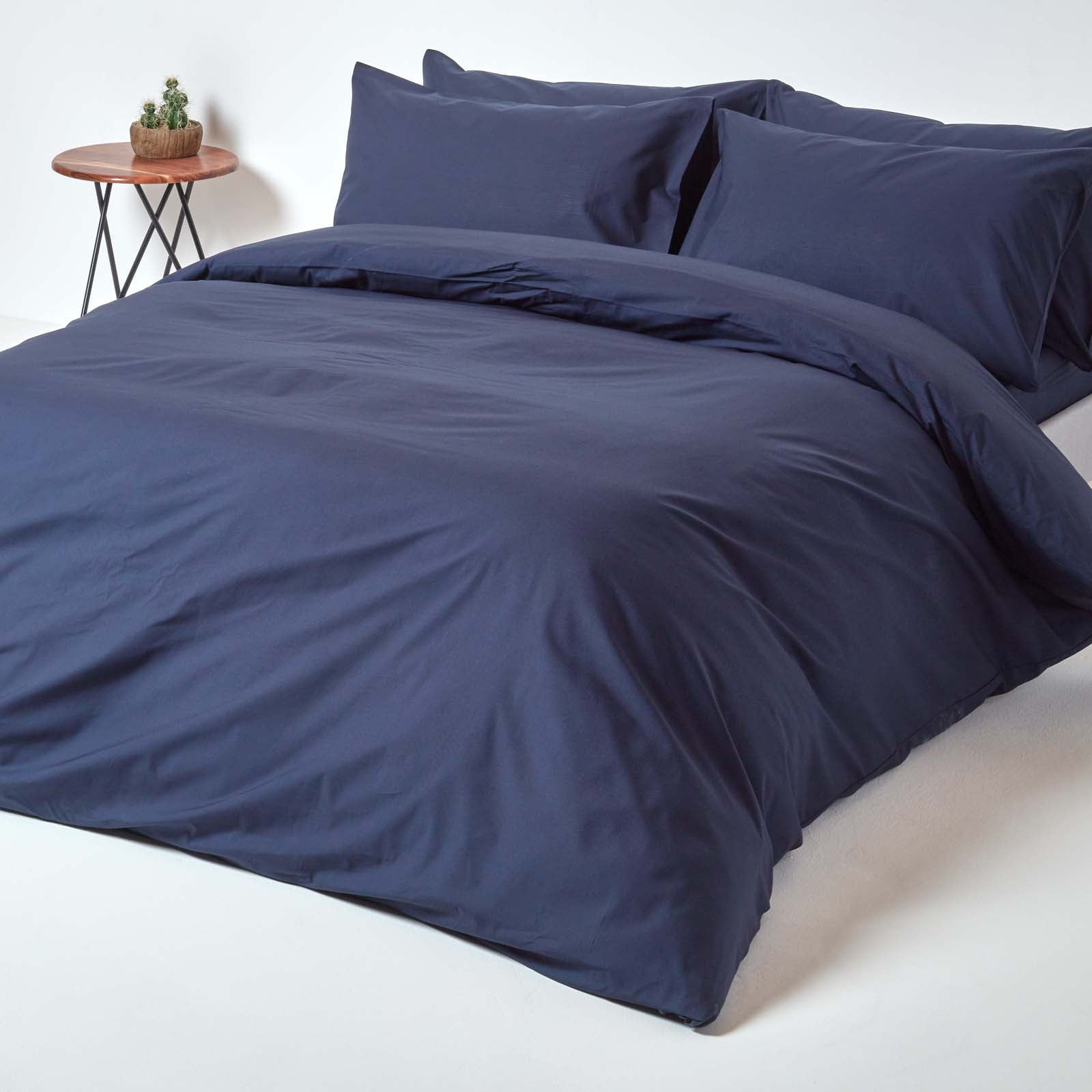 Egyptian Cotton Deep Fitted Sheet 200 Tc | Super King | Navy Blue