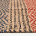 Multicolour Striped Jute Rug | 200cm | Orange