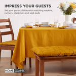 Outdoor Bench Cushion For 2 & 3 Seater Garden Seat Pad For Furniture, Kitchen, Dining & Indoor Use | 2 | Mustard