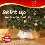 Glossy Tree Skirt 68cm Collapsible With Velcro Closure | Silver