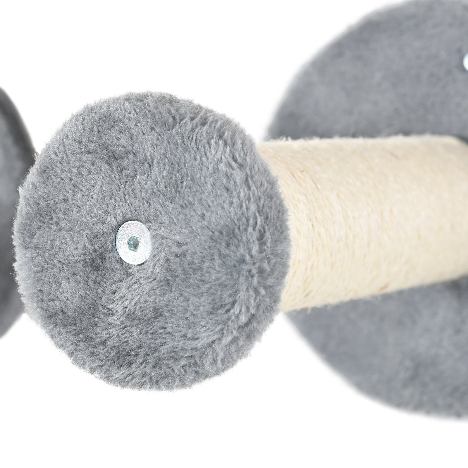 5pcs Cat Wall Furniture With Perch, Cat Condo, Scratching Post - Grey