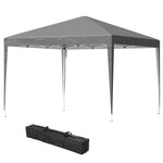 3 X 3m Garden Pop Up Gazebo Height Adjustable Marquee | Gray