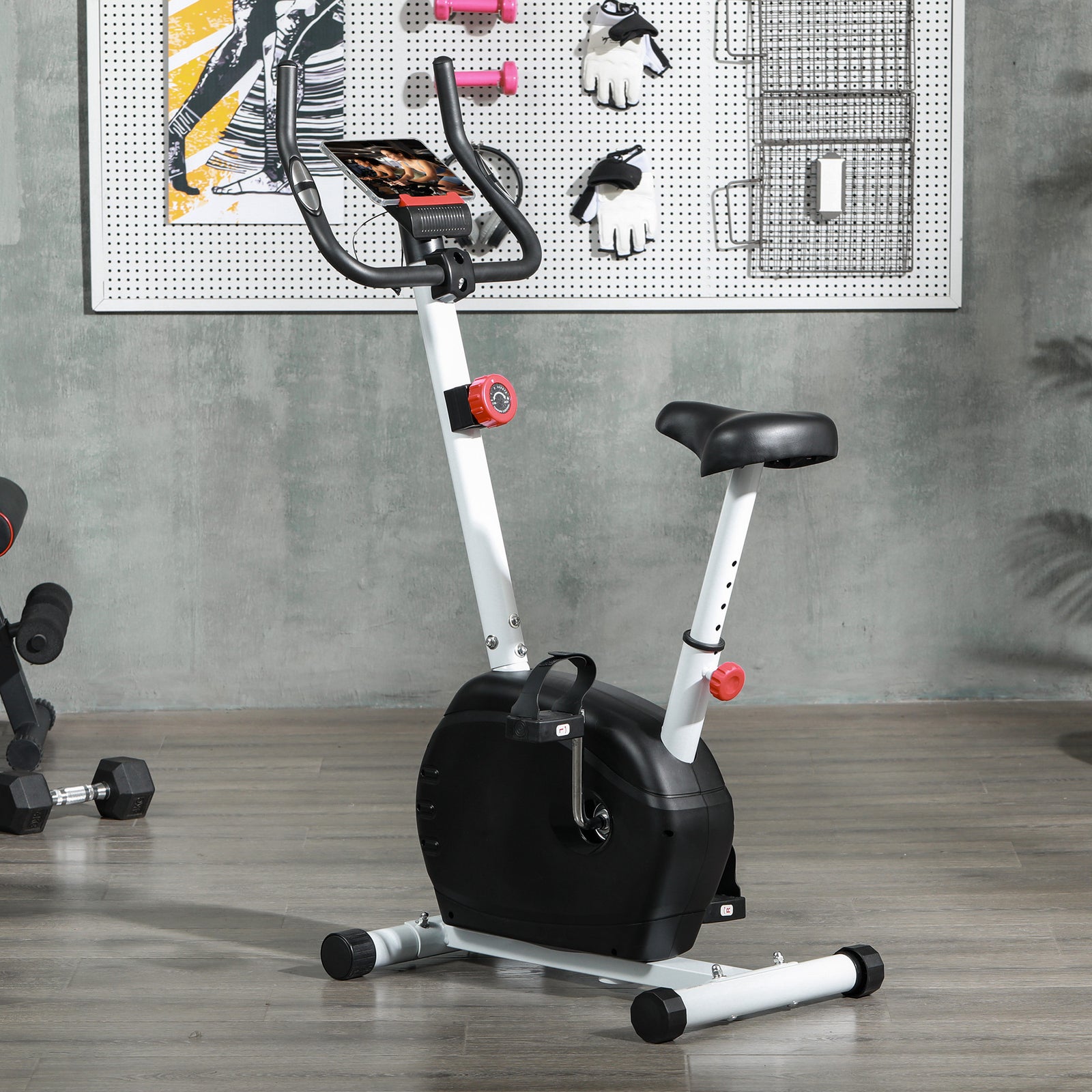Exercise Bike With 8-level Magnetic Resistance | White