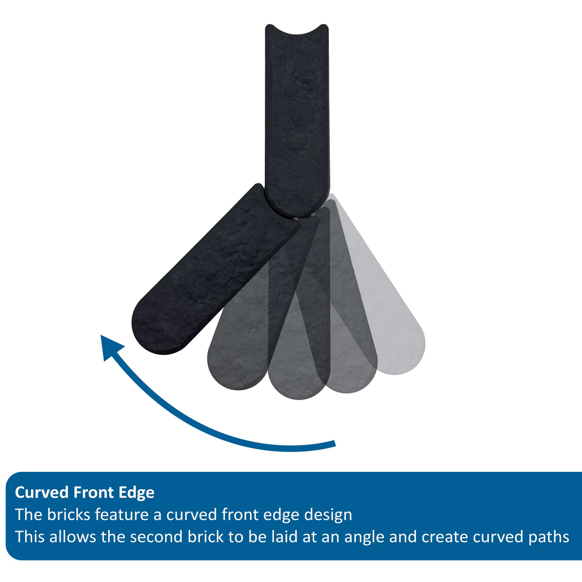 Stomp Edge Rubber Lawn Edging | Set of 1 | Graphite Black
