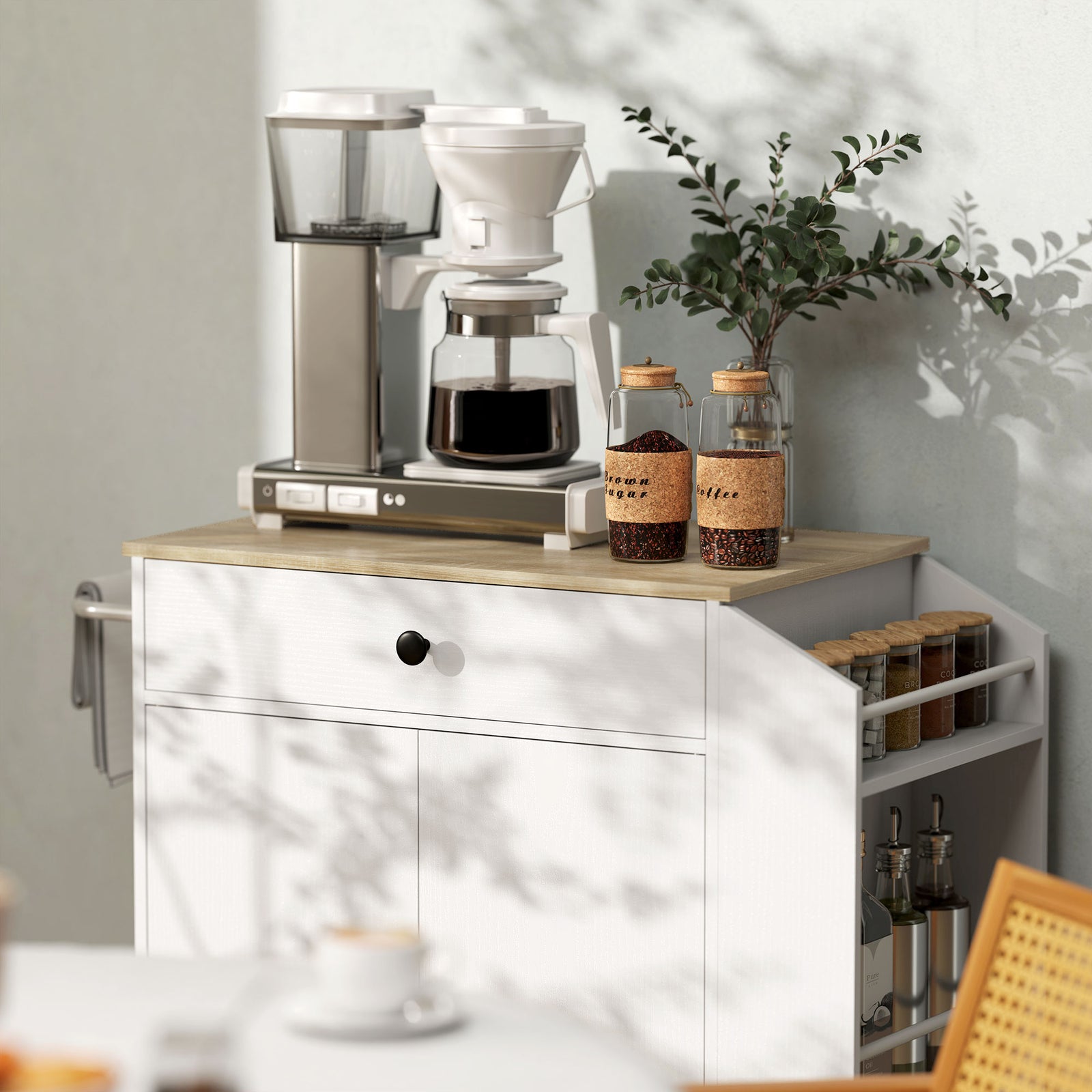 Kitchen Island, 3-tier Spice Rack