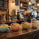 Ceramic Coffee Mugs 4pc Set 15oz Large Tea Cups Assorted Colours