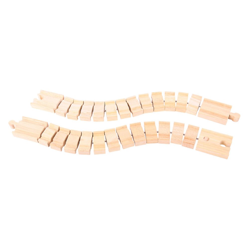 2 Crazy Track Pieces for Wooden Train Sets