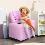 Kids Recliner Armchair Games Chair Children Seat Girls Boys Sofa | Pink