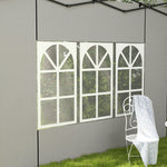 Gazebo Side Panels For 3x3(m) Or 3x6m Gazebo Canopy, 2 Pack | White