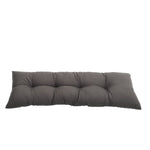 Comfortable Rectangular Tufted Bench Cushion Soft Seat Pad | Small | Dark Grey
