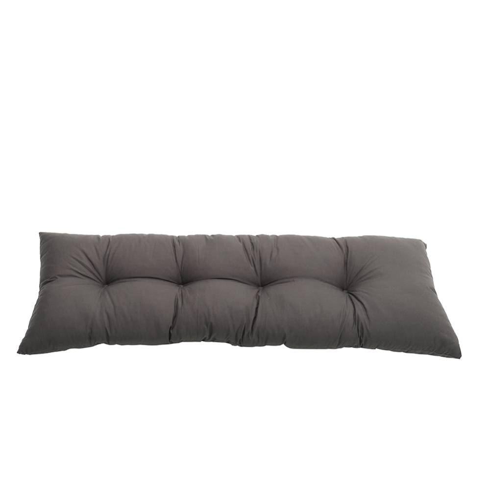 Comfortable Rectangular Tufted Bench Cushion Soft Seat Pad | Small | Dark Grey