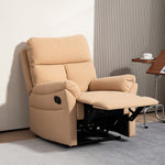 Recliner Armchair, Reclining Chair With Adjustable Leg Rest | One Size | Light Brown