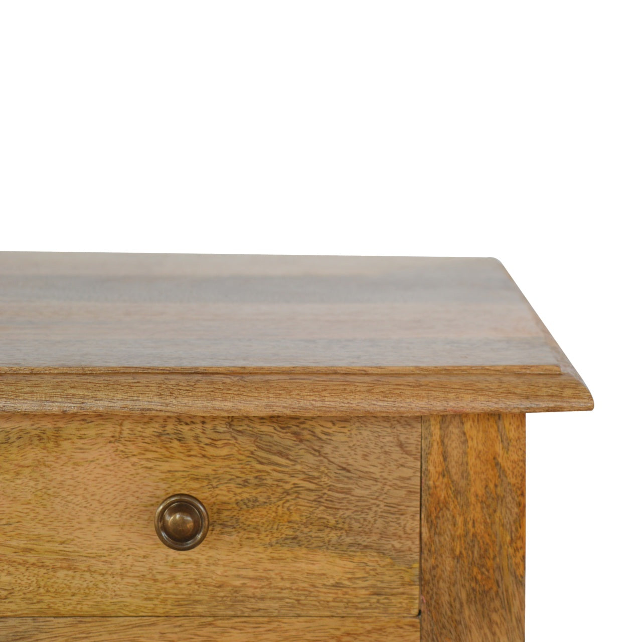 Turned Leg Telephone Table, 1 Drawer, 2 Open Shelf, Brown