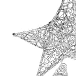 Decorative Star Sequins Christmas Tree Topper With Led Lights | Silver