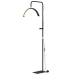 HOMCOM Half Moon Lash Light, Beauty Floor Lamp With Rotatable Head