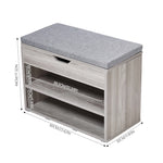 Breeins 3-tier Shoe Storage Bench With Cushioned Seat & Anti-tip Kit