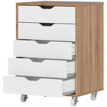 Mobile Filing Cabinet 5/7 Drawer File Cabinet With Wheels | Medium | Yellow
