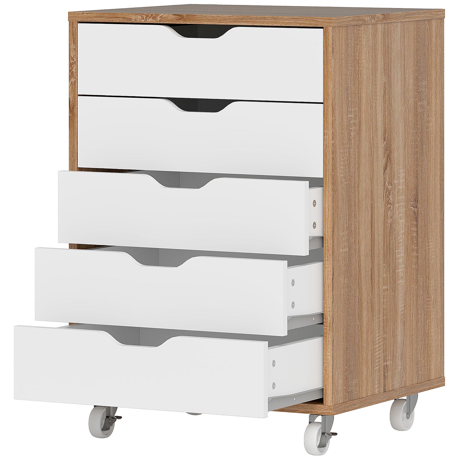 Mobile Filing Cabinet 5/7 Drawer File Cabinet With Wheels | Medium | Yellow