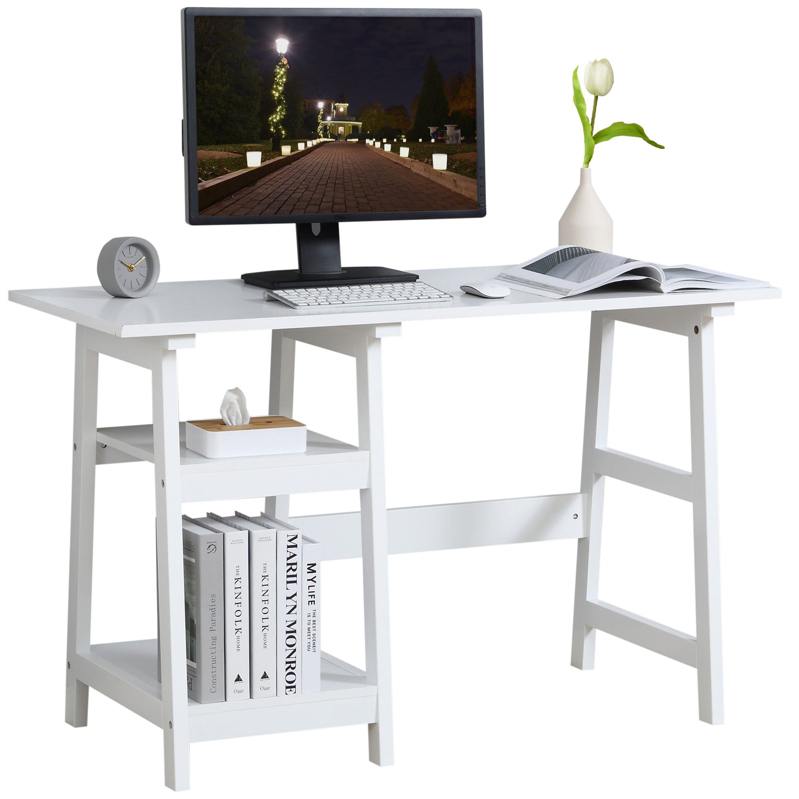 Writing Desk With Shelf, Home Office