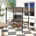 2.2 X 1.5 M Bbq Gazebo Tent Sun Shade With Canopy