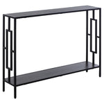 Industrial Console Table W/ Storage Shelf Black Metal Frame | One Size