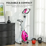 Folding Exercise Bike With 8-level Magnetic Resistance | Pink