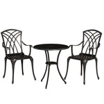 3 Pcs Garden Bistro Set Outdoor Garden Furniture Set