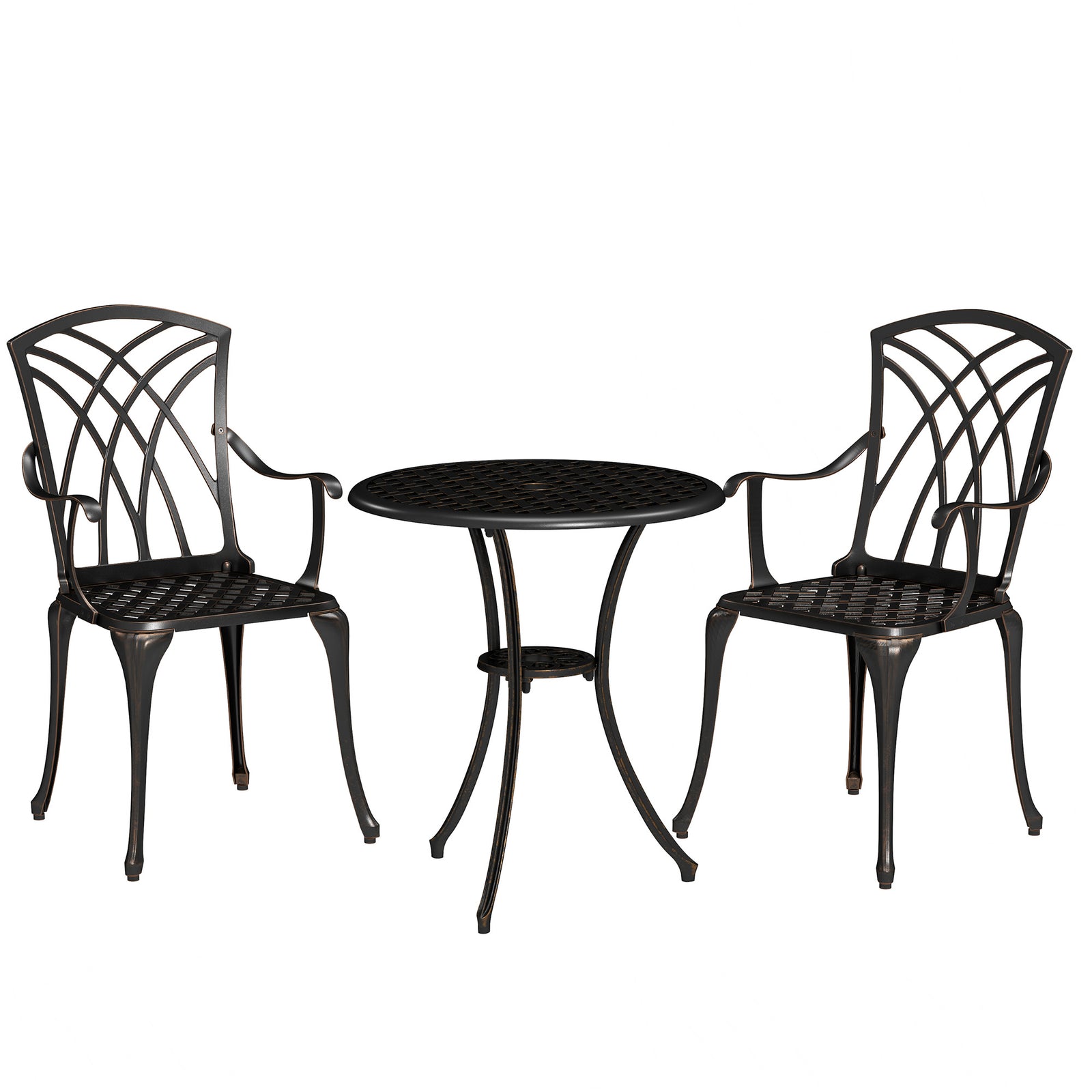 3 Pcs Garden Bistro Set Outdoor Garden Furniture Set