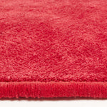 Hand Tufted Plain Cotton Large Round Rug | 150cm | Red