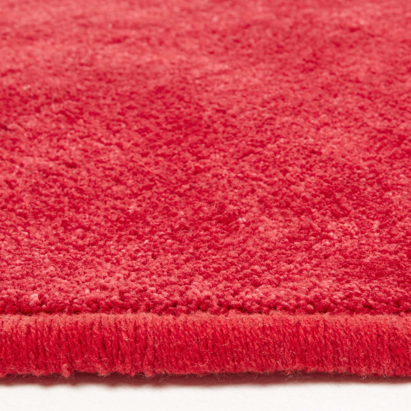 Hand Tufted Plain Cotton Large Round Rug | 150cm | Red