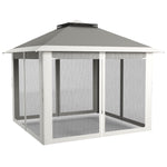 Pop Up Gazebo Height Adjustable Canopy Tentwith Carrying Bag | Dark Gray