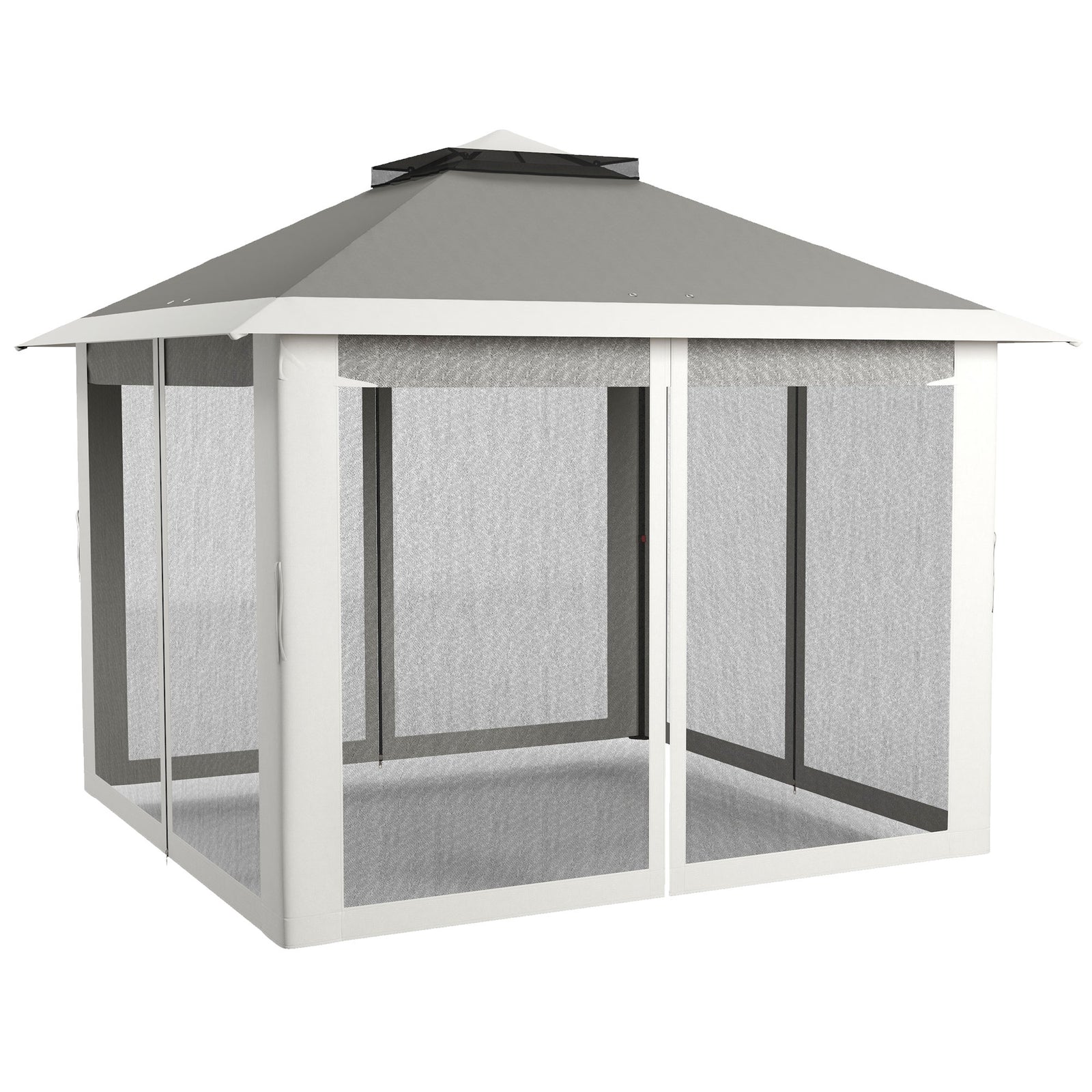 Pop Up Gazebo Height Adjustable Canopy Tentwith Carrying Bag | Dark Gray