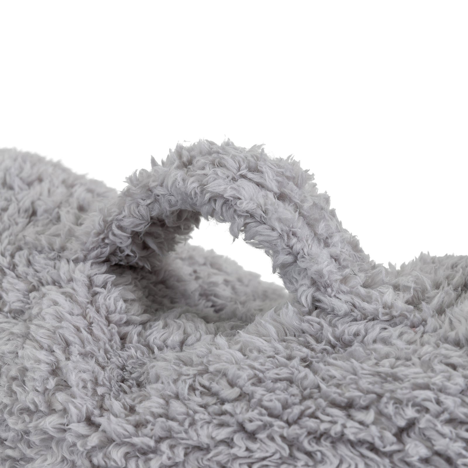Teddy Borg Cuddle Cushion Pillow | Light Grey