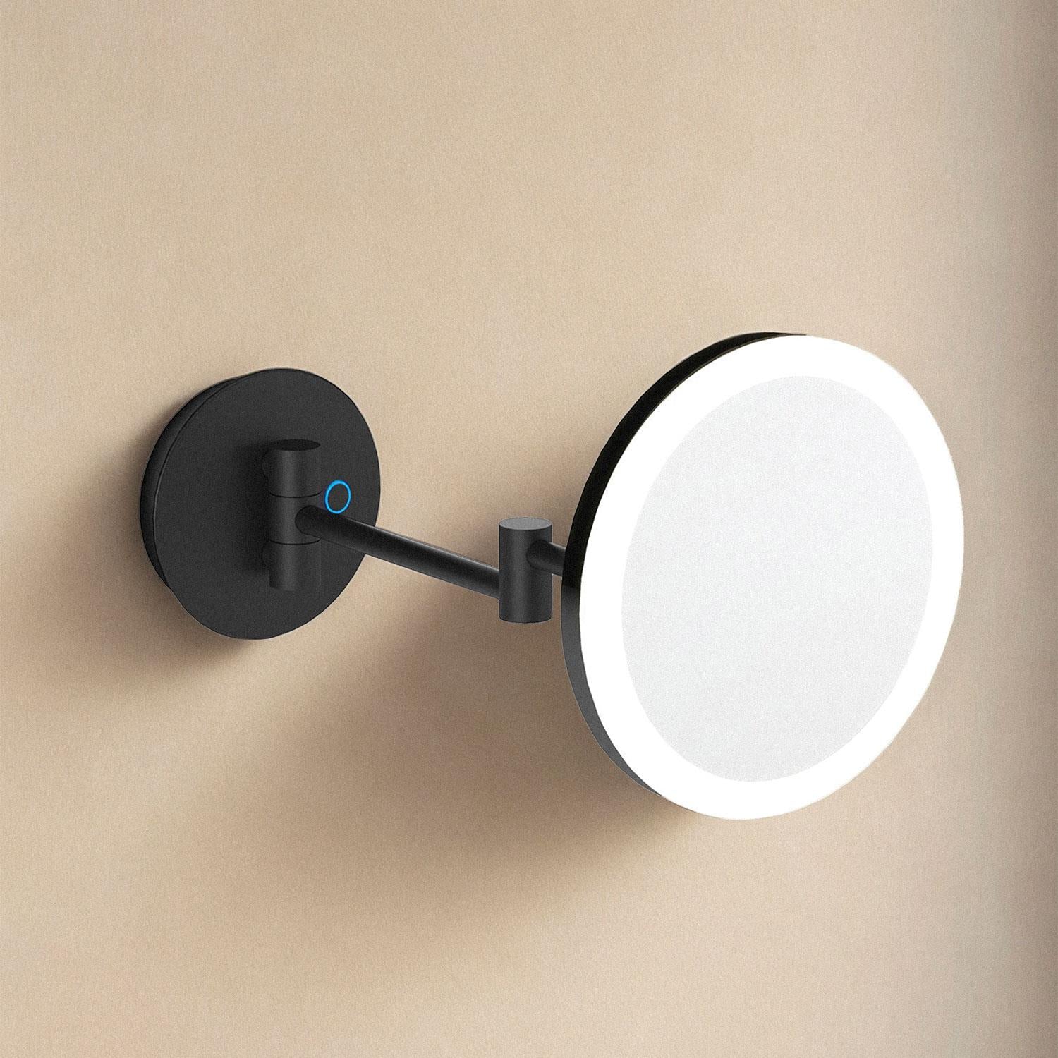 Mirror, Wall Mounted, X5, Led Light, Architect Collection | Matte Black