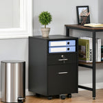 Mobile File Cabinet Lockable Documents Storage With Wheels | One Size | Black