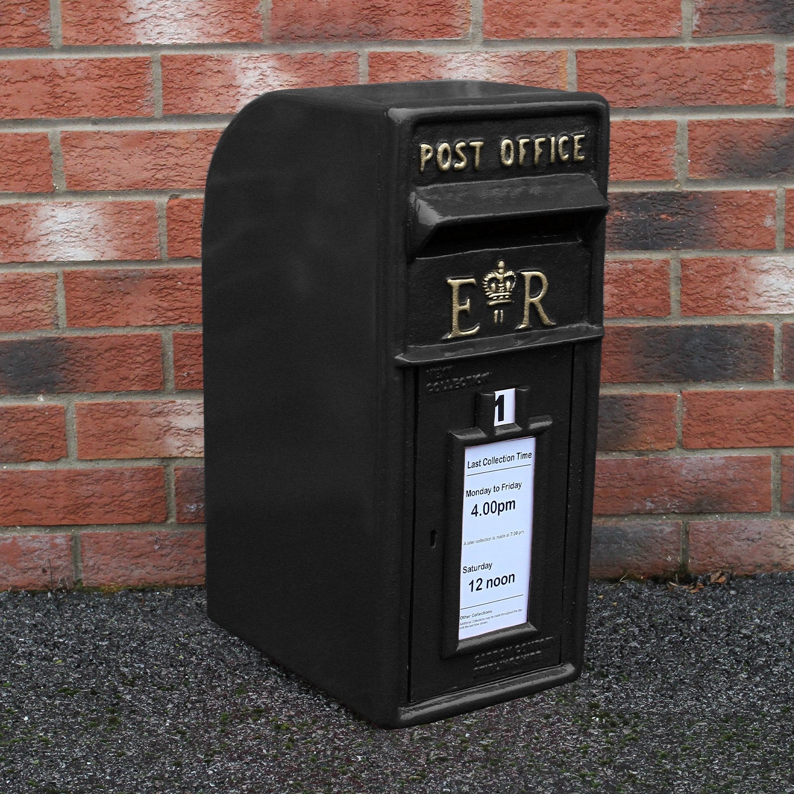 Post Box With Stand | Black