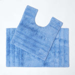 Spa Supreme Luxury Bath Mat | Bath  Pedestal Set | Blue