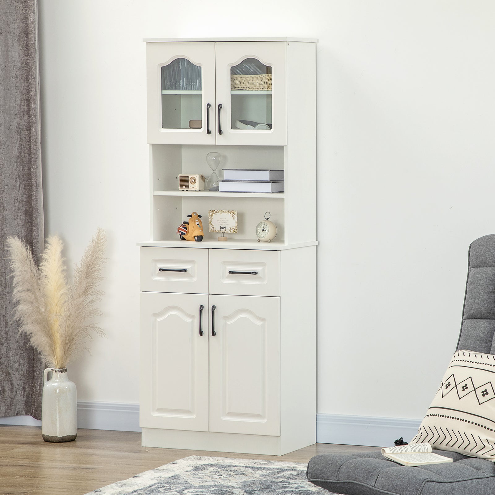 168cm Kitchen Cupboard Storage Cabinet   Shelves And Drawers