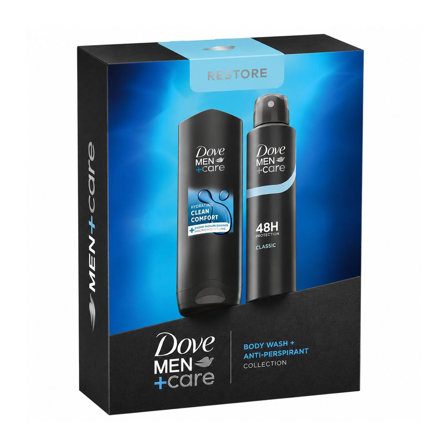 Men+care Restore Duo Gift Set: Full-size Body Wash & Deodorant | Set of 2