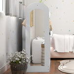 Kids Cloth Rail With Storage Shelf, Boxes, Mirror For Bedroom | White