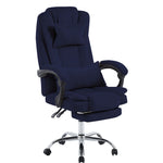 Swivel Velvet Office Chair Ergonomic Leisure Chair Height Adjustable Desk Chair | Blue