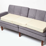 Quilted Cotton 3 Seater Orthopaedic Booster Cushion Cover | 50cm x 150cm | Cream